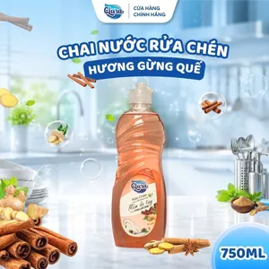 Combo 2 Nước Rửa Chén Clara Hương Gừng Quế Tự Nhiên 750g NRCQG07, Nước Rửa Bát Sạch Nhanh Dầu Mỡ Hàng Chính Hãng