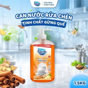 Combo 2 Chai Nước Rửa Chén Clara Tinh Chất Gừng Quế 1,5kg NRCQG04, Nước Rửa Bát Lành Tính Đánh Bay Dầu MỡHàng Chính Hãng