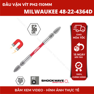 Đầu vặn vít dài 110mm PH2 Milwaukee. MŨI SIÊU BẾN GẤP 30 MŨI THƯỜNG