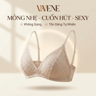 Áo Lót Ren Quyến Rũ VANVENE BR304 Áo Ngực Nữ Ren Không Gọng, Mút Mỏng Tháo Rời, Mềm Mại Thoáng Khí