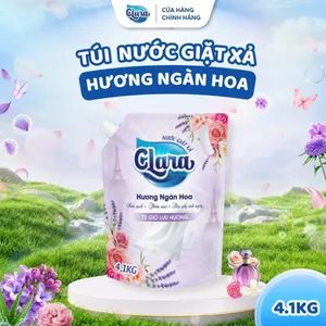 Combo 2 Túi Nước Giặt Xả Clara Hương Ngàn Hoa 4.1Kg NGDD03 Giặt Sạch Sâu Lưu Hương 72 Giờ Dịu Nhẹ Hàng Chính Hãng