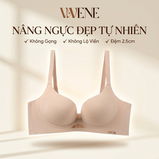 Áo lót nữ su tàng hình VANVENE AL636, áo ngực su không gọng đệm dày nâng ngực tạo khe, không lộ viền