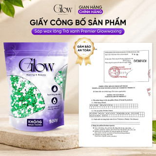 Sáp Wax Lông Trà Xanh Mix Sữa Dừa Gói 100gr GLOWWAXING Dùng Cho Da Nhạy Cảm CHE TÊN