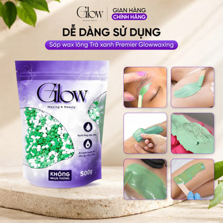 Sáp Wax Lông Trà Xanh Mix Sữa Dừa Gói 100gr GLOWWAXING Dùng Cho Da Nhạy Cảm CHE TÊN