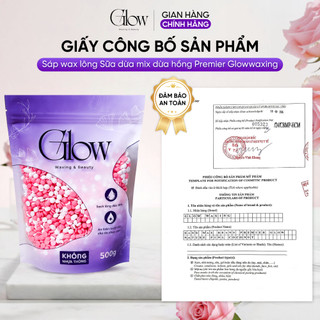 Combo Chén Nấu Sáp Wax Lông Silicone Màu Hồng GLOWWAXING + 100gr Sáp Cao Cấp Siêu Bám Lông CHE TÊN