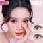 Lens mắt LUNA EYES 062 Blue màu xanh vân tia mắt mèo, viền đen nổi bật, size lớn