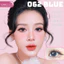 Lens mắt LUNA EYES 062 Blue màu xanh vân tia mắt mèo, viền đen nổi bật, size lớn