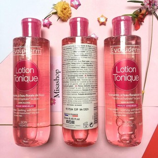 (thly date t10/26) Toner cấp ẩm Evoluderm nước hoa hồng dưỡng ẩm da khô, nhạy cảm 250ml