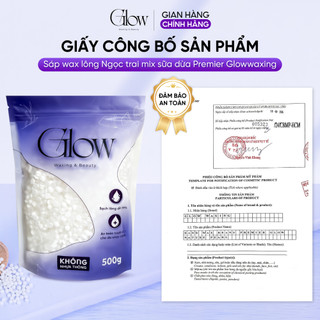Sáp Wax Lông Sữa Dừa + Ngọc Trai GLOWWAXING Dùng Được Cho Da Nhạy Cảm - Tặng Que Gỗ