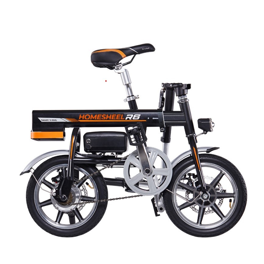 Xe đạp điện gấp gọn HOMESHEEL R6 màu trắng trắng chính hãng