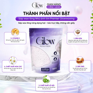 Sáp Wax Lông Nhũ Ánh Tím GLOWWAXING Cao Cấp Chuyên Wax Bikini, Nách Bám Lông Tốt Tặng Que