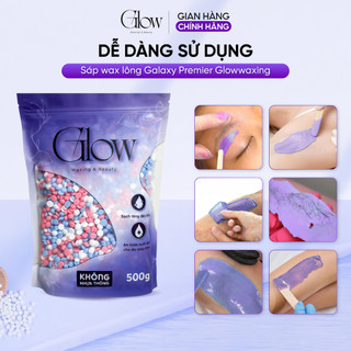 Sáp Wax Lông Nóng Galaxy Premium Siêu Bám Lông GLOWWAXING Dùng Cho Mọi Loại Da Tặng Que