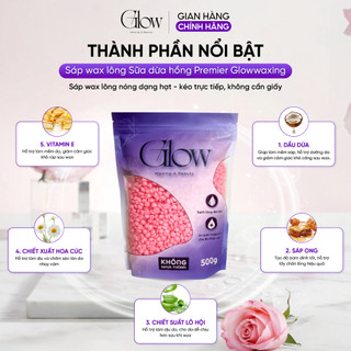 Combo 100gr Sáp Hồng Dừa Dùng Cho Da Nhạy Cảm + Nồi Nấu Sáp ProWax 200 Chống Dính GLOW CHE TÊN 1013