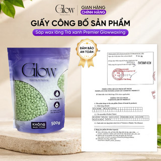 Sáp Wax Lông Trà Xanh Full Cao Cấp GLOW WAXING Siêu Bám Lông Mùi Thơm Trà Xanh - CHE TÊN