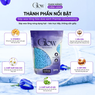 Sáp Wax Lông Dừa Xanh GLOWWAXING Bám Lông Tốt Chuyên Dùng Wax Nách, Bikini CHE TÊN