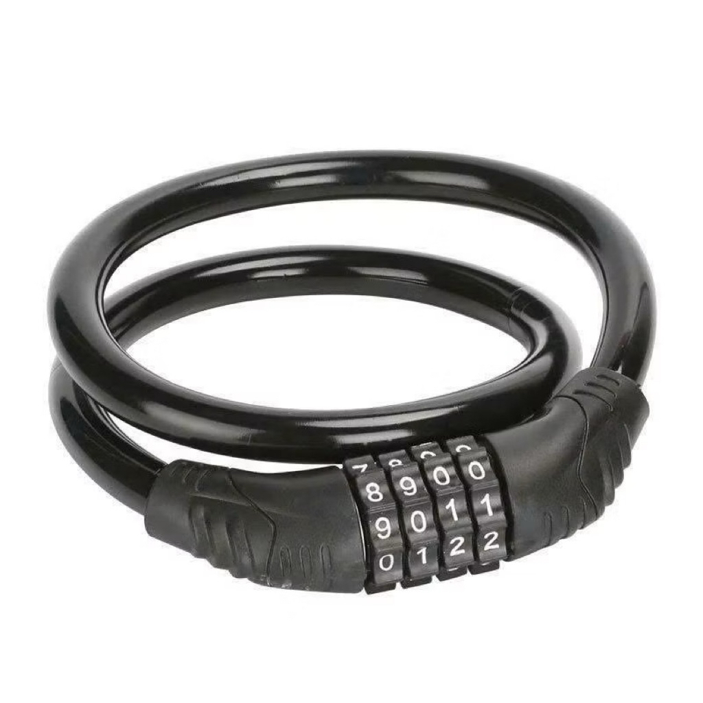 Khóa dây mật mã 4 số bằng thép chống cắt bền bỉ tiện dụng cho xe đạp, xe máy