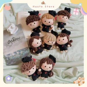 Móc Khoá Len Tốt Nghiệp Bạn Nam Bạn Nữ Tặng Quà Graduation Handmade Dễ Thương