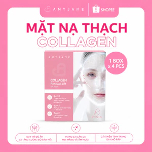 AMYJANE Mặt Nạ Thạch Collagen Renewal Lift 500 Dalton Cấp Ẩm Phục Hồi Da Căng Mịn Săn Chắc 35grx4