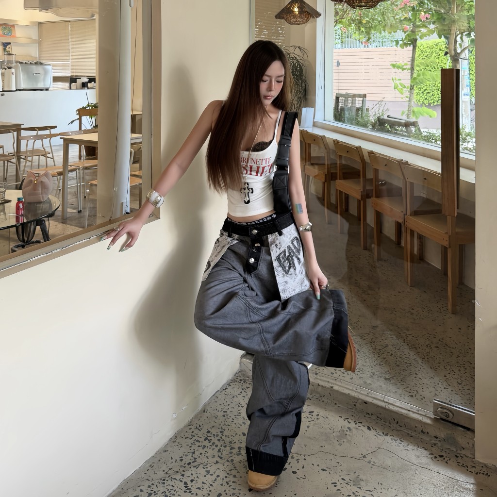 Bad Choices | Quần Jeans ống rộng INSIDE-OUT in túi lật StreetStyle