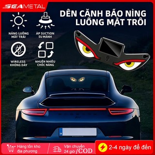 1 Chiếc Đèn trang trí xe hơi năng lượng mặt trời SEAMETAL đèn cảnh báo mắt ác, đèn trang trí cửa sổ xe hơi
