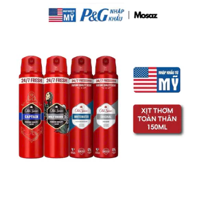 Xịt thơm khử mùi toàn thân Old Spice nhiều mùi hương 150ml - Châu Âu