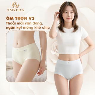 Quần Lót Nữ Cạp Cao Ôm Dáng Êm Ái, Quần Chip Nữ Cotton Mịn Thấm Hút Thoáng Khí AMYBRA L6017