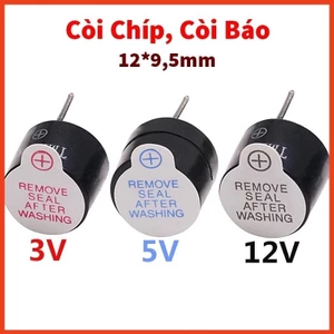 Còi Chíp, Còi Báo 3V 5V 12V 12*9,5mm - Buzzer Còi Xung