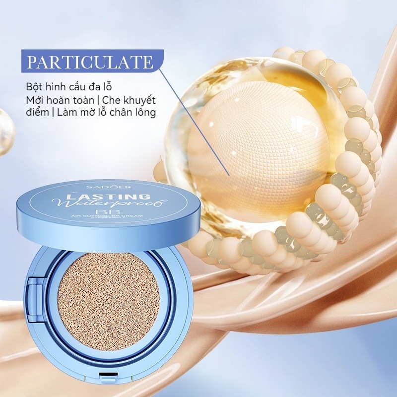SADOER BB Kem nền cushion,kiểm soát dầu,chống nước,giữ nếp lâu,SPF20 PA++++