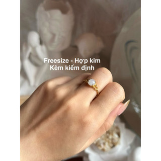 Nhẫn ngọc phỉ thuý tự nhiên tuyp A giao kèm kiểm định ngọc