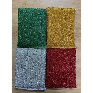 Vỉ 4 Miếng Rửa Chén Kim Tuyến Cao Cấp – Cước Lưới Đánh Sạch Nồi Chảo Chống Dính Không Trầy Xước
