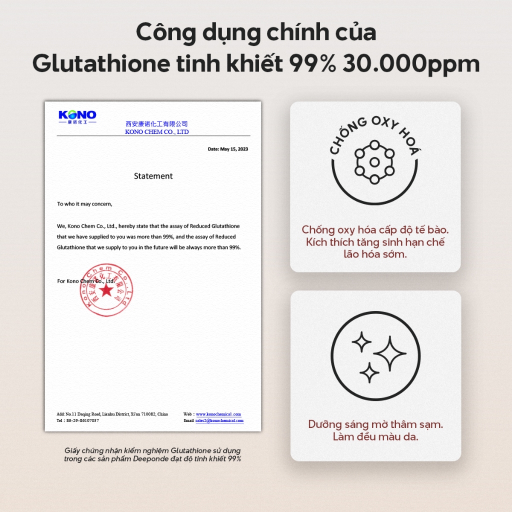 Serum Hỗ Trợ Dưỡng Trắng Phục Hồi Trẻ Hóa Và Thu Nhỏ Lỗ Chân Lông Deepondé Glutathione Toning Ampoule 30ml | BigBuy360 - bigbuy360.vn
