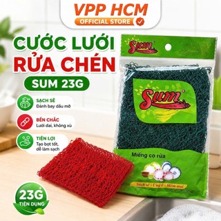̣̣Combo 2 Miếng Cước Lưới Rửa Chén Cao Cấp SUM 23g – Lưới Cọ Rửa Bát Đĩa Tạo Bọt Siêu Nhiều