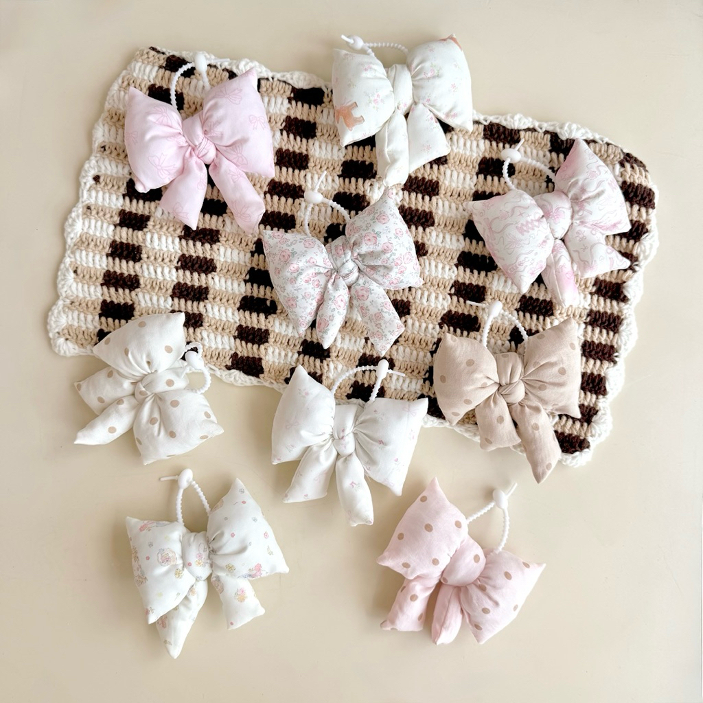 Móc Khoá Charm Nơ Phao Ribbon Ruy Băng Túi Xách Phụ Kiện Điện Thoại Màu Pastel Nữ Tính Quà Tặng Dễ Thương Độc Đáo