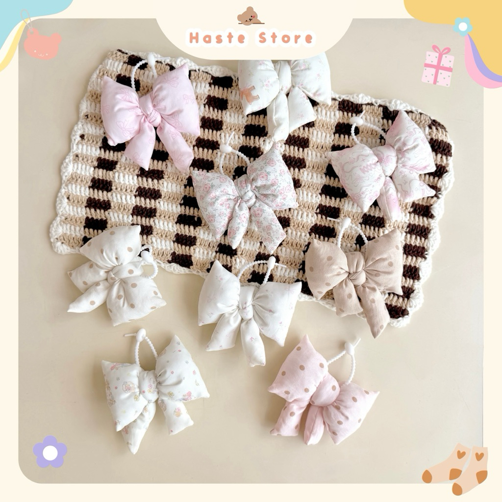 Móc Khoá Charm Nơ Phao Ribbon Ruy Băng Túi Xách Phụ Kiện Điện Thoại Màu Pastel Nữ Tính Quà Tặng Dễ Thương Độc Đáo