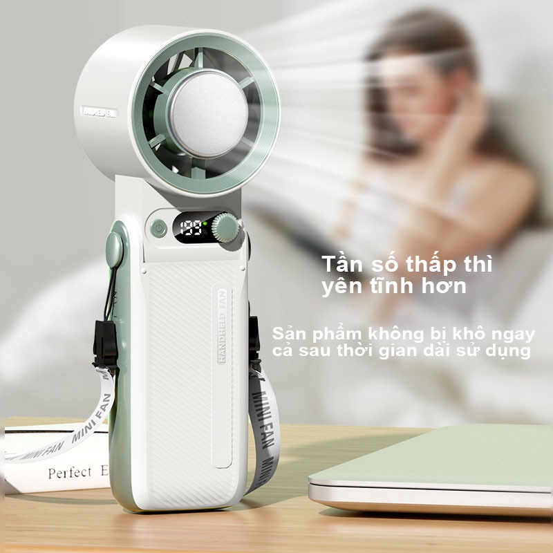 【Giao 24h】Quạt Mini Cầm Tay Tiện Lợi - Làm Mát Siêu Tốc Cho Ngày Nóng, Pin Dùng Liên Tục, Không Tiếng Ồn, Dễ Mang Theo Đ