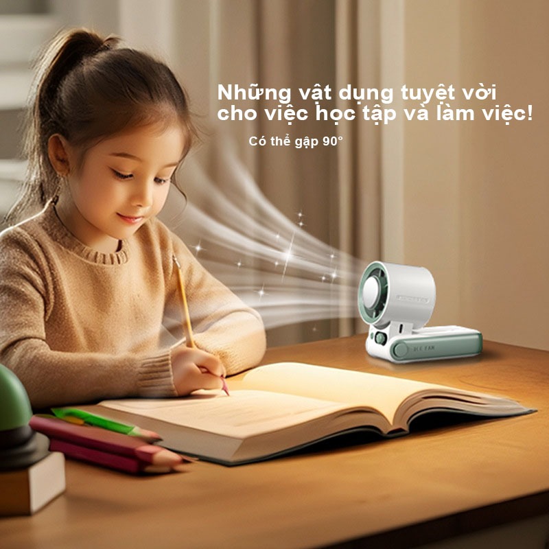 【Giao 24h】Quạt Mini Cầm Tay Tiện Lợi - Làm Mát Siêu Tốc Cho Ngày Nóng, Pin Dùng Liên Tục, Không Tiếng Ồn, Dễ Mang Theo Đ