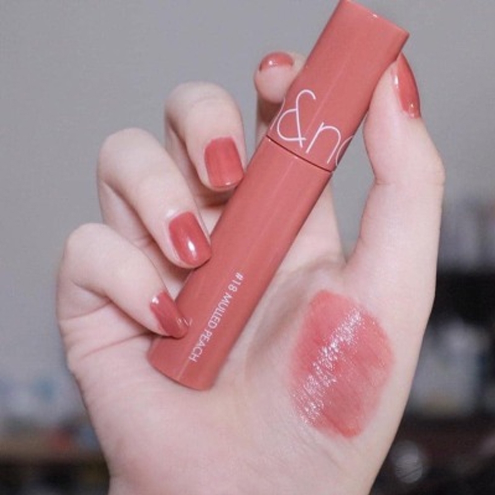 Son Tint Bóng Romand Juicy Lasting Tint màu 23 Màu Đỏ Nâu Nude