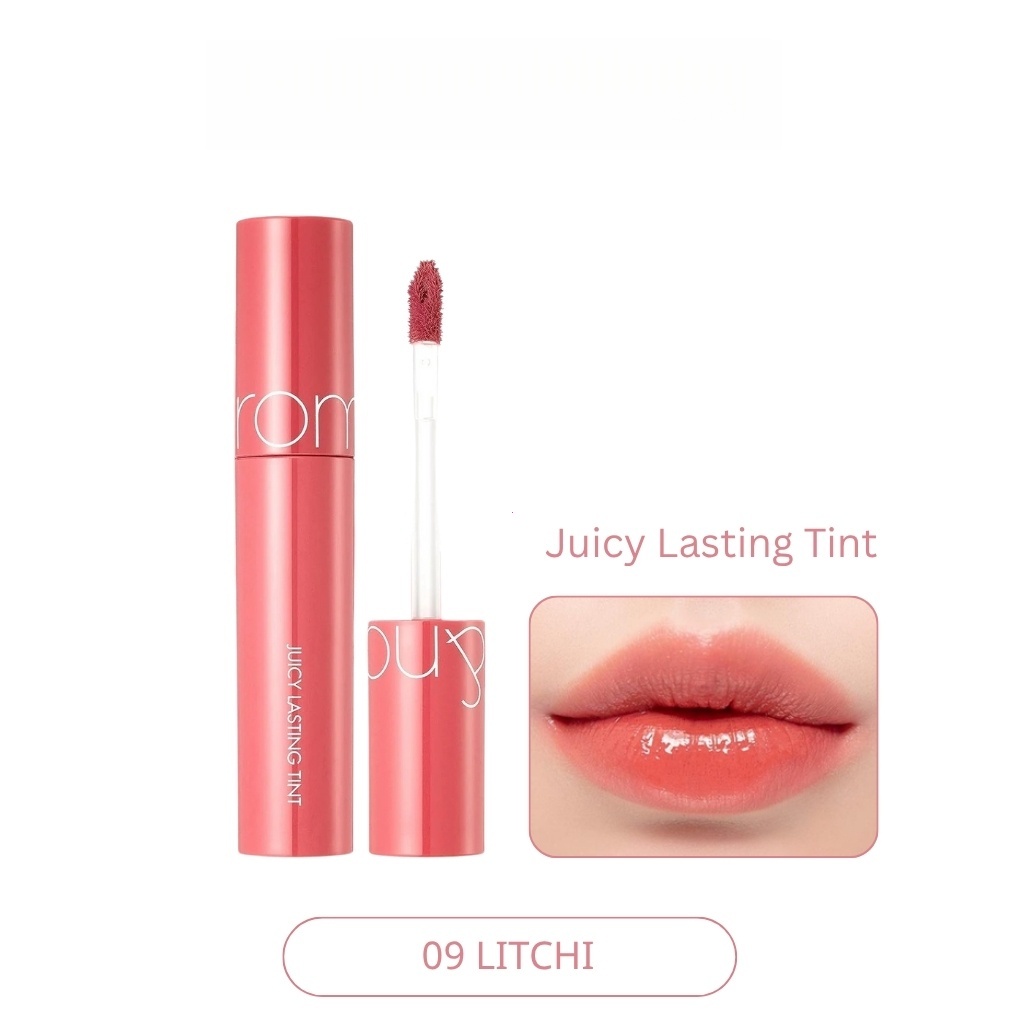 Son Tint Bóng Romand Juicy Lasting Tint màu 23 Màu Đỏ Nâu Nude