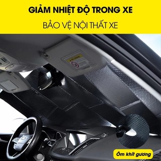 Tấm che nắng kính lái ô tô cao cấp chắn nắng chống nóng kính trước hiệu quả gấp gọn tiện lợi hợp với các loại xe