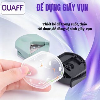 QUAFF® Máy bo góc R4  – bo 4mm, lưỡi inox, khay trong suốt – 3 màu đen/hồng/xanh
