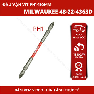 Mũi bắn vít Mỹ Milwaukee siêu bền PH1 -110mm, chất liệu thép cứng cáp, thiết kế đầu kẹp chuẩn