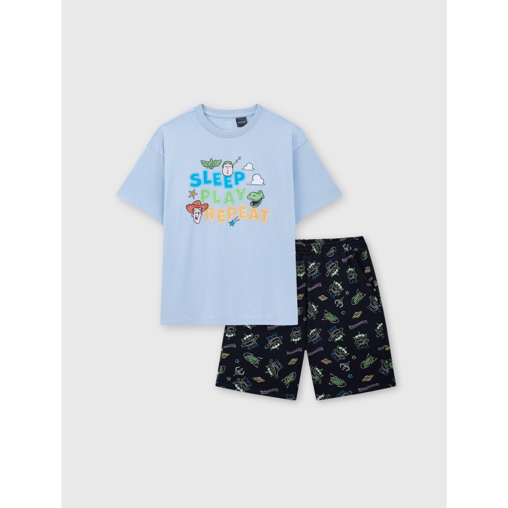 Bộ quần áo bé trai CANIFA bộ hè cộc tay có hình in 100% cotton đạt chứng chỉ OEKO-TEX 2LS26S003
