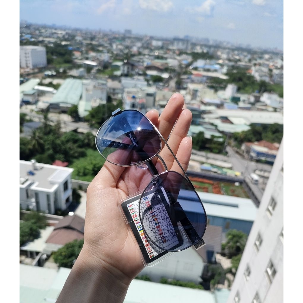 (BomoHouse) Kính nam NewYorker* xuất Mỹ chống UV400 gọng kim loại dư xịn.