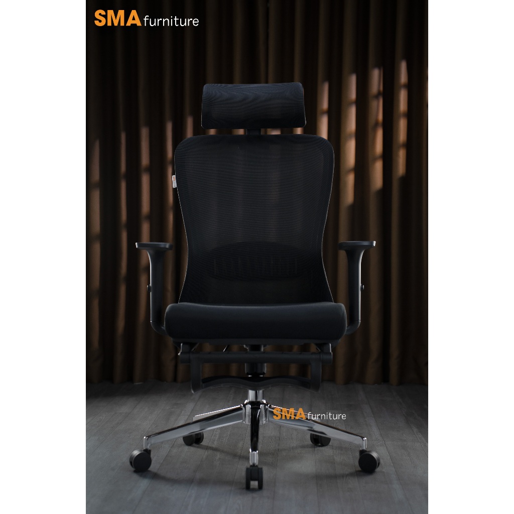 Ghế công thái học SMA Furniturre - SMA-Simple, tựa lưng 2D, ngả ghế 120 độ, bảo hành 3 năm | BigBuy360 - bigbuy360.vn