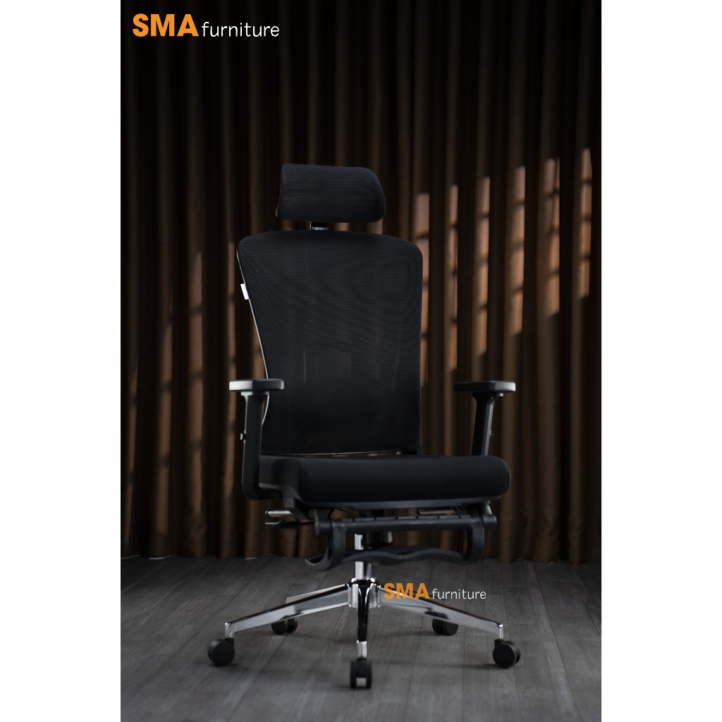 Ghế công thái học SMA Furniturre - SMA-Simple, tựa lưng 2D, ngả ghế 120 độ, bảo hành 3 năm | BigBuy360 - bigbuy360.vn