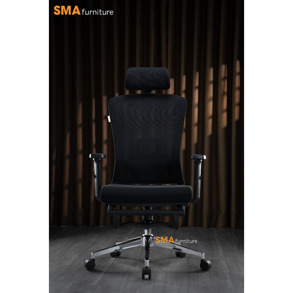 Ghế công thái học SMA Furniturre - SMA-Simple, tựa lưng 2D, ngả ghế 120 độ, bảo hành 3 năm | BigBuy360 - bigbuy360.vn
