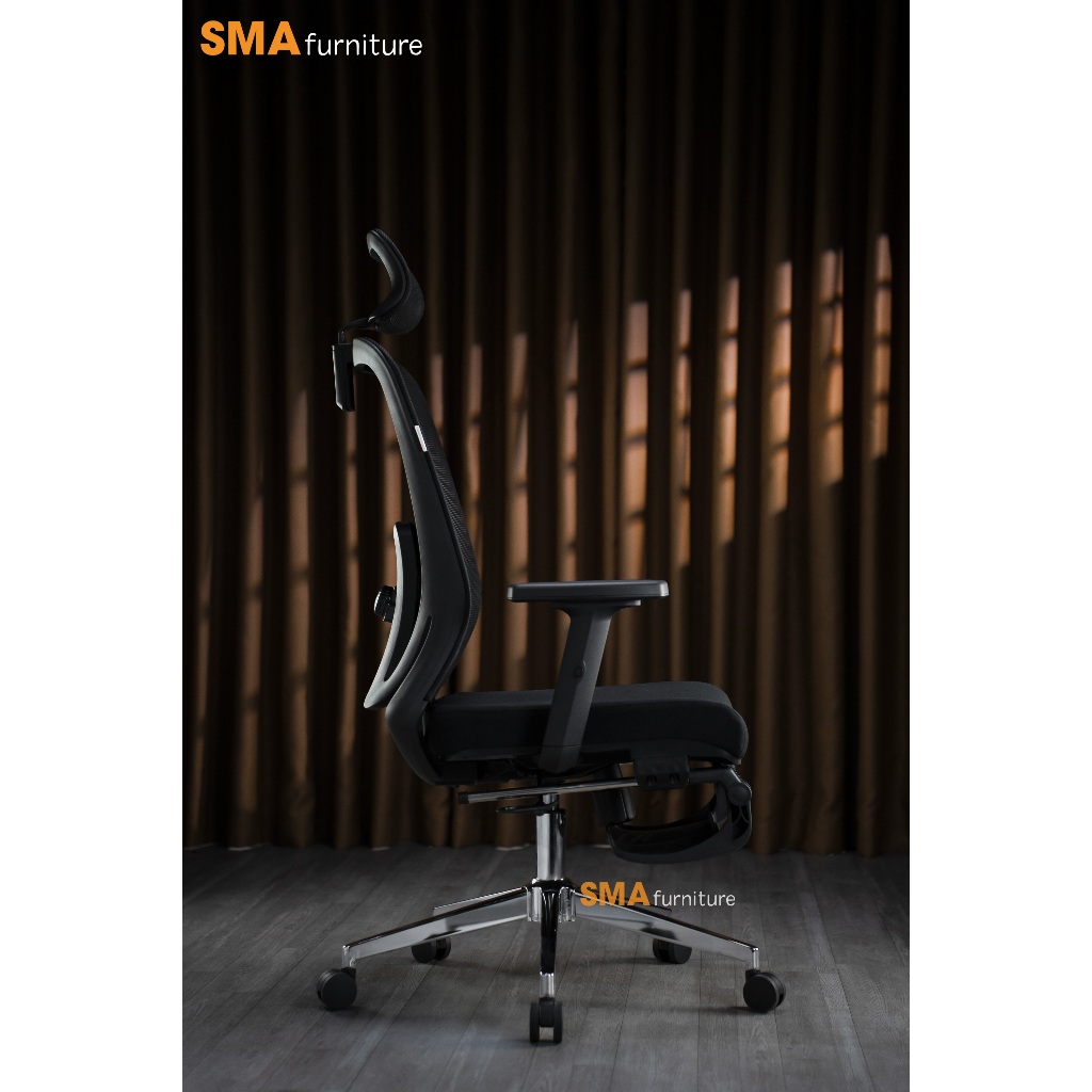 Ghế công thái học SMA Furniturre - SMA-Simple, tựa lưng 2D, ngả ghế 120 độ, bảo hành 3 năm | BigBuy360 - bigbuy360.vn