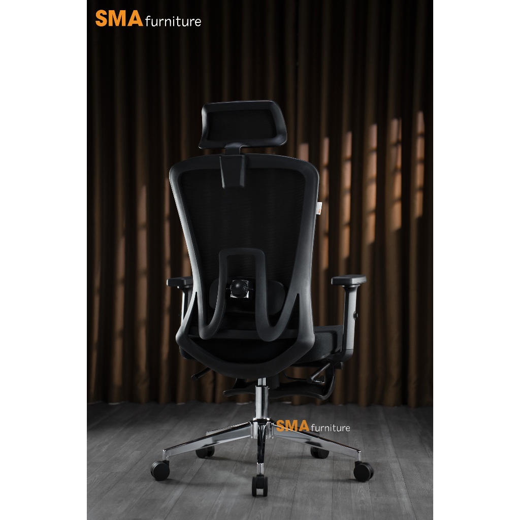 Ghế công thái học SMA Furniturre - SMA-Simple, tựa lưng 2D, ngả ghế 120 độ, bảo hành 3 năm | BigBuy360 - bigbuy360.vn