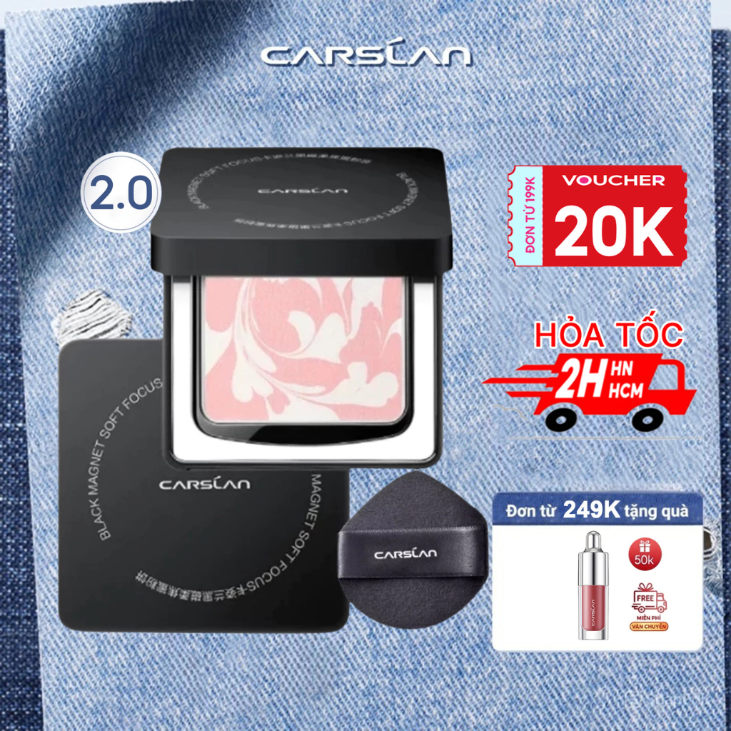 Phấn Nén Trang Điểm Carslan Chính Hãng Kiềm Dầu Lâu Trôi 24 Giờ- Che Phủ Tốt Nhỏ Gọn Tiện Lợi 8g