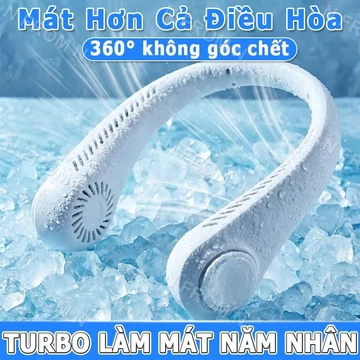 Mẫu mới 2026 Quạt cổ Quạt đeo cổ pin trâu Thời lượng pin siêu dài Máy lạnh mini không cánh USB Quạt treo cổ